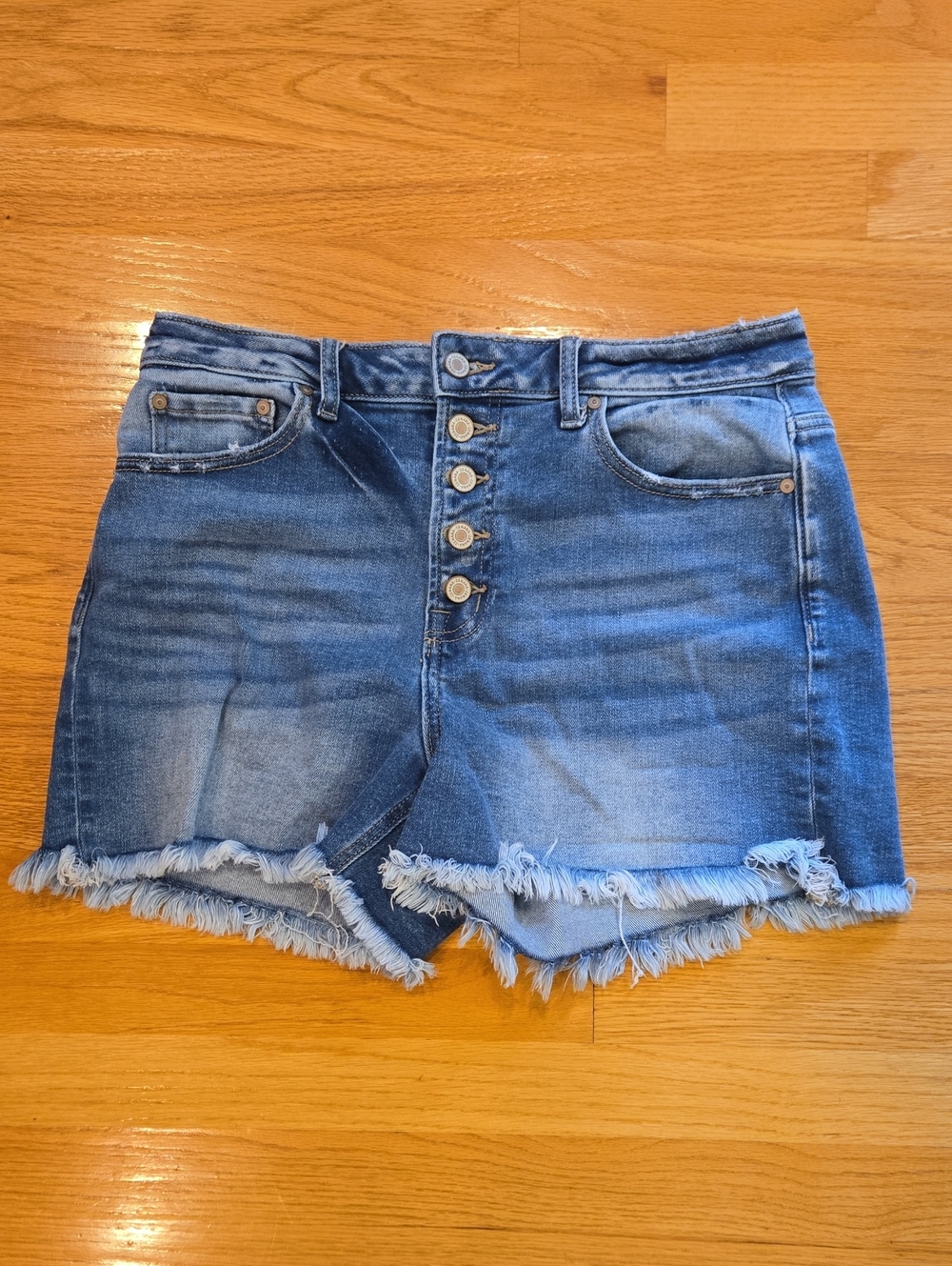 Zenana Button Fly Jean Shorts